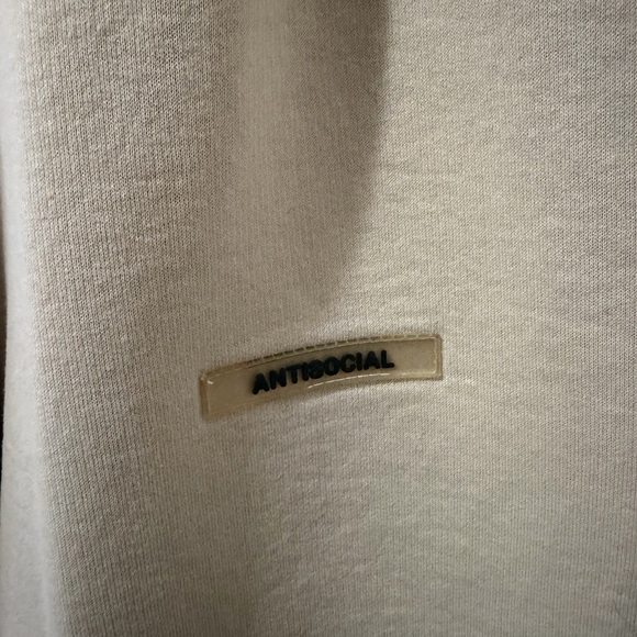 Antisocial Cream Sweatpants - Picture 3 of 5